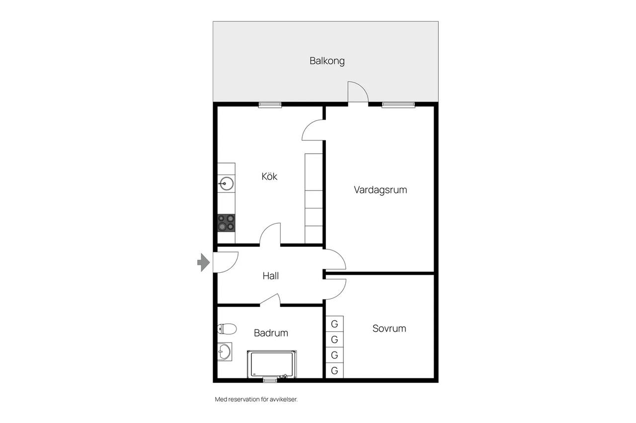 Floor plan for Vougts Väg 3
