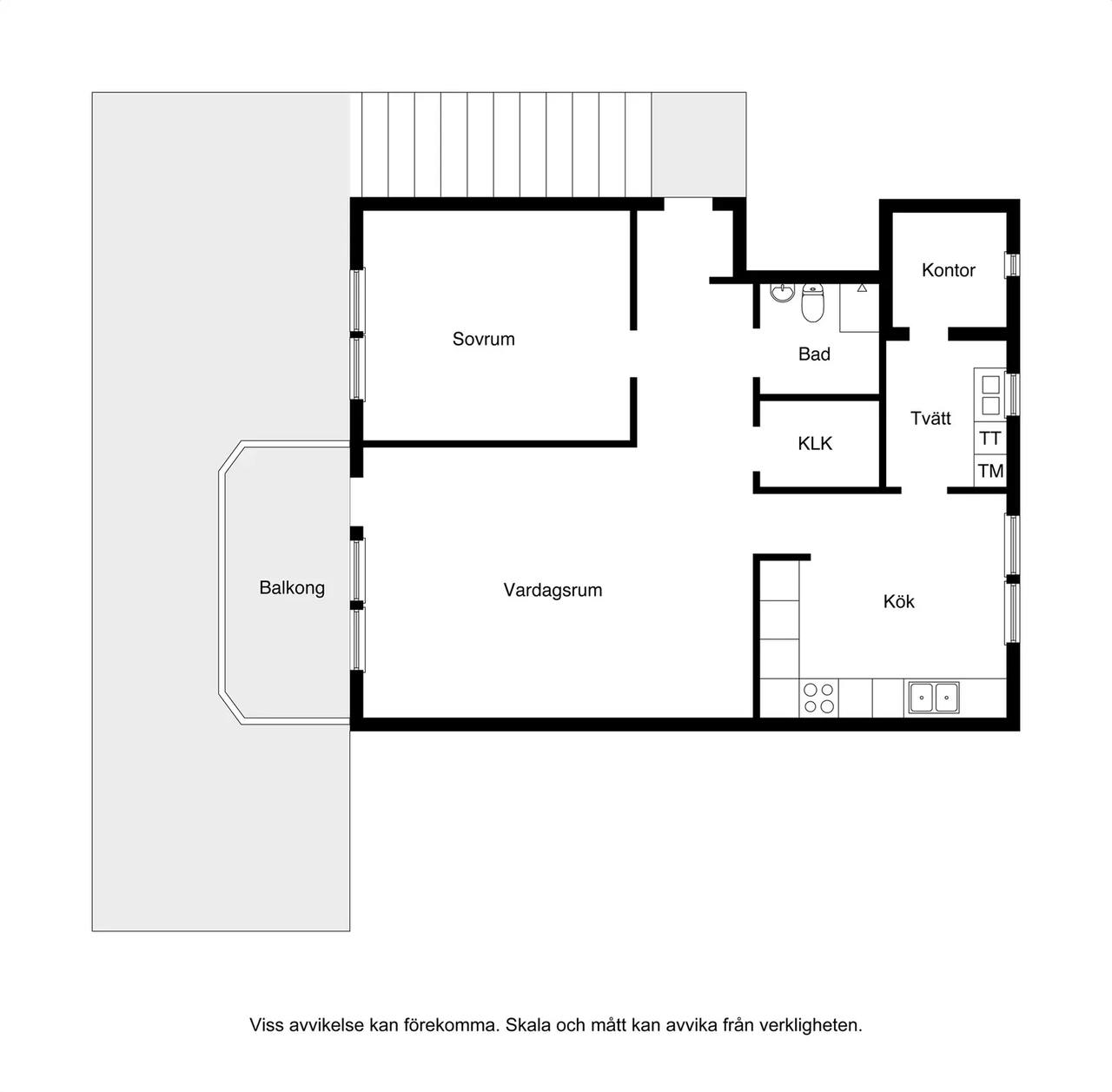 Floor plan for Tomtegatan 27