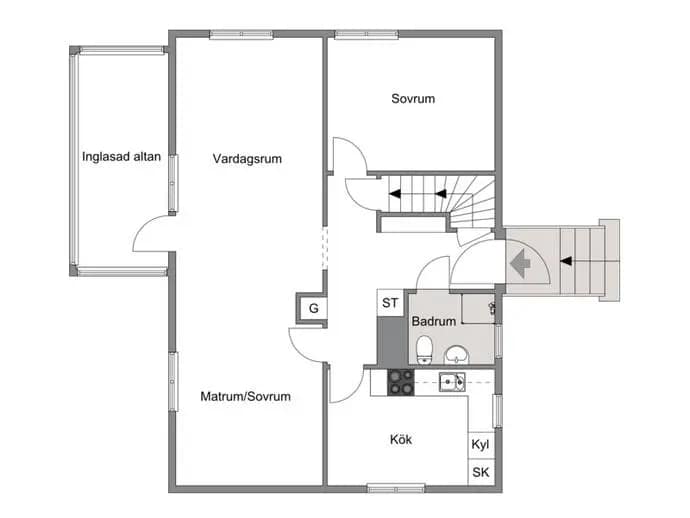 Planritning för ÄNDESTAVÄGEN 19