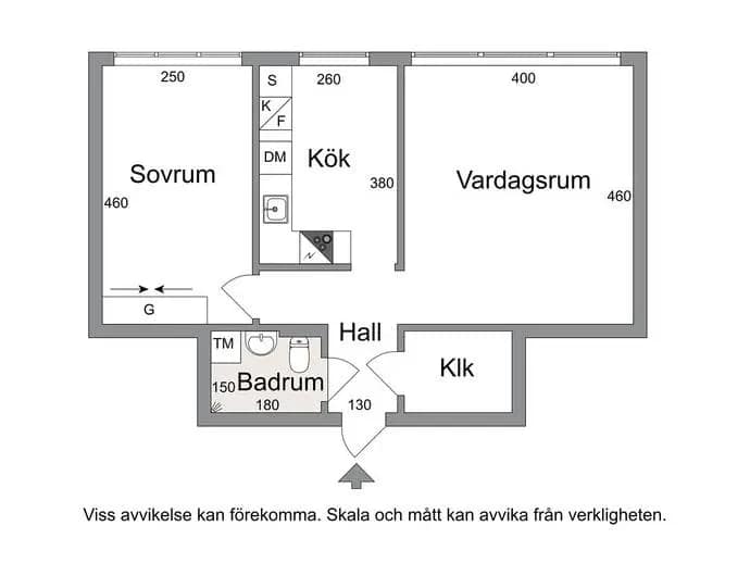 Planritning för Kantor Edgrens väg 14 B