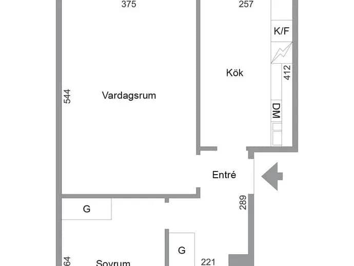 Floor plan for Vårmånadsgatan 7B