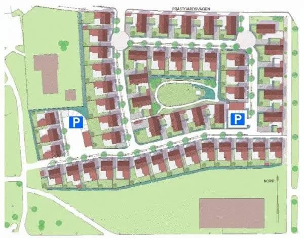 Planritning för Prästgårdsvägen 180
