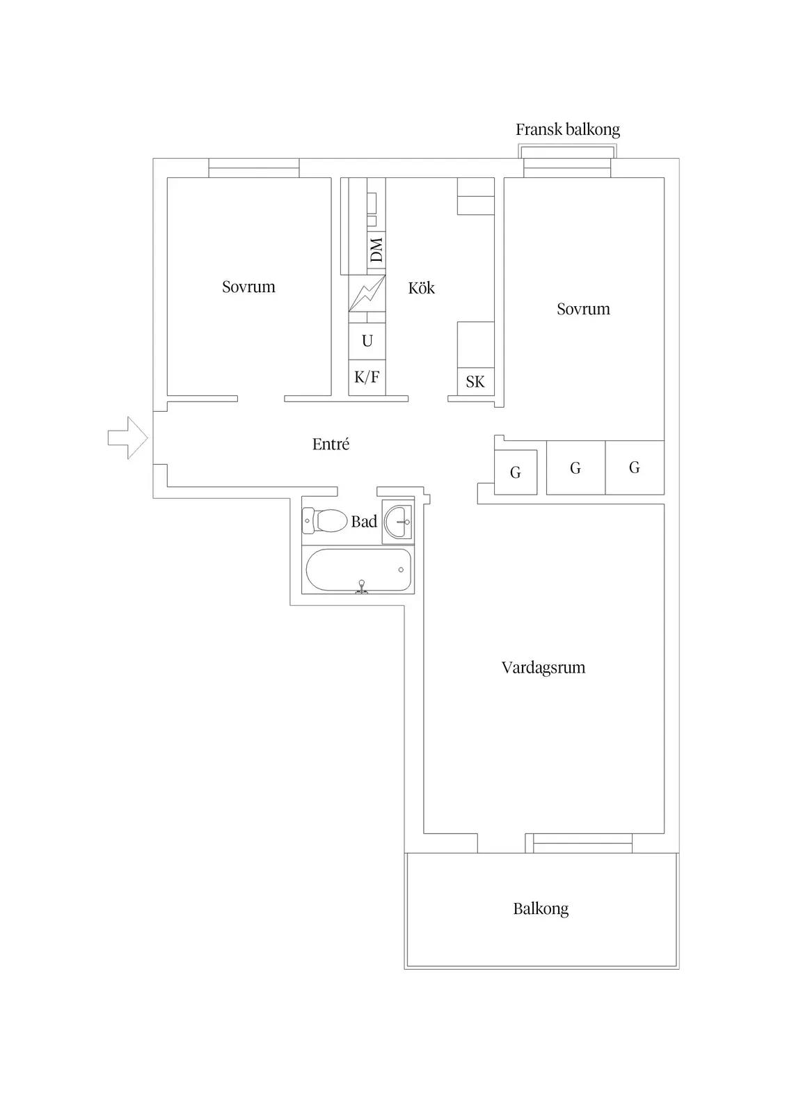 Floor plan for Bobergsängen 2D