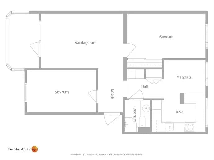 Floor plan for Fritjof Nansens väg 22