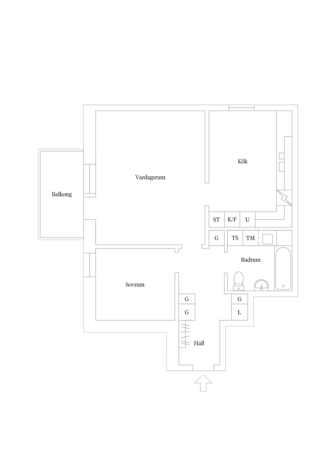 Floor plan for Tegelbruksgatan 9