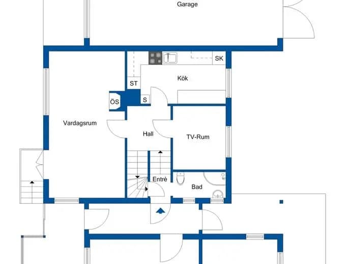 Floor plan for Mossgatan 15