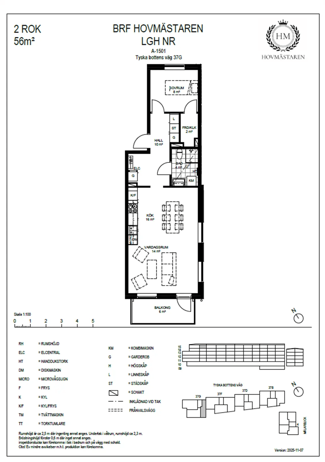 Planritning för Tyska Bottens Väg 37G (A-1501)