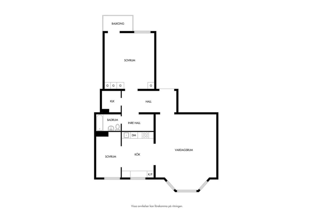 Floor plan for Andréegatan 9A