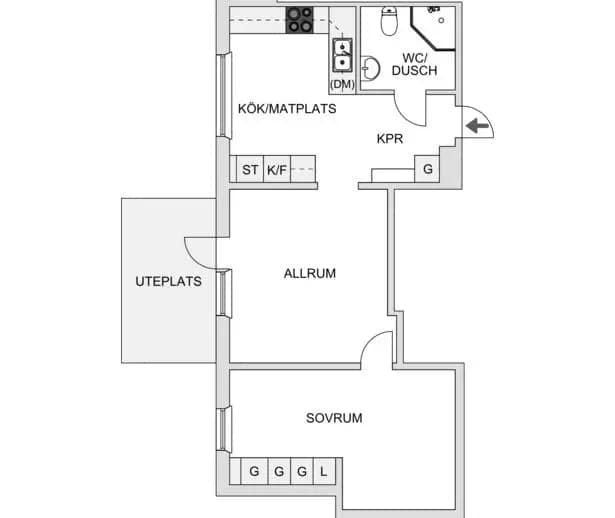 Floor plan for Kvarnvägen 34