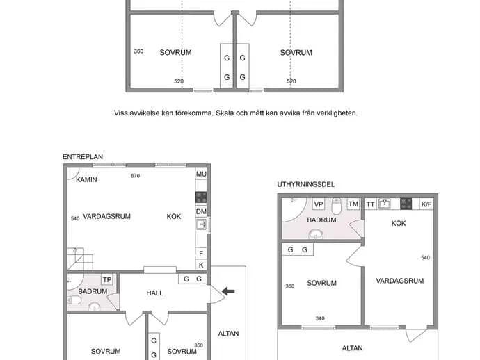 Floor plan for Milavägen 31B