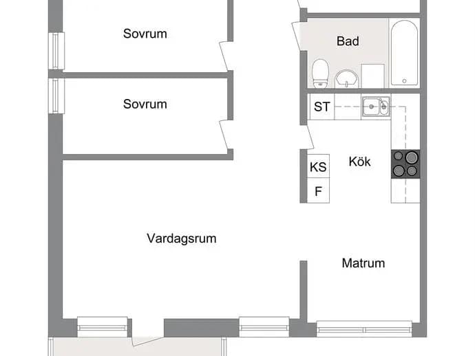 Planritning för Kristallstigen 1