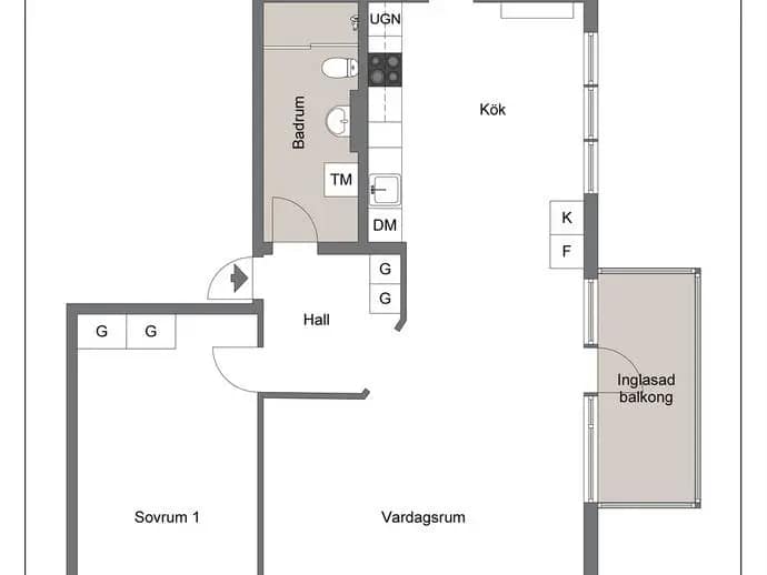 Floor plan for Sankt albansväg 8, Markplan