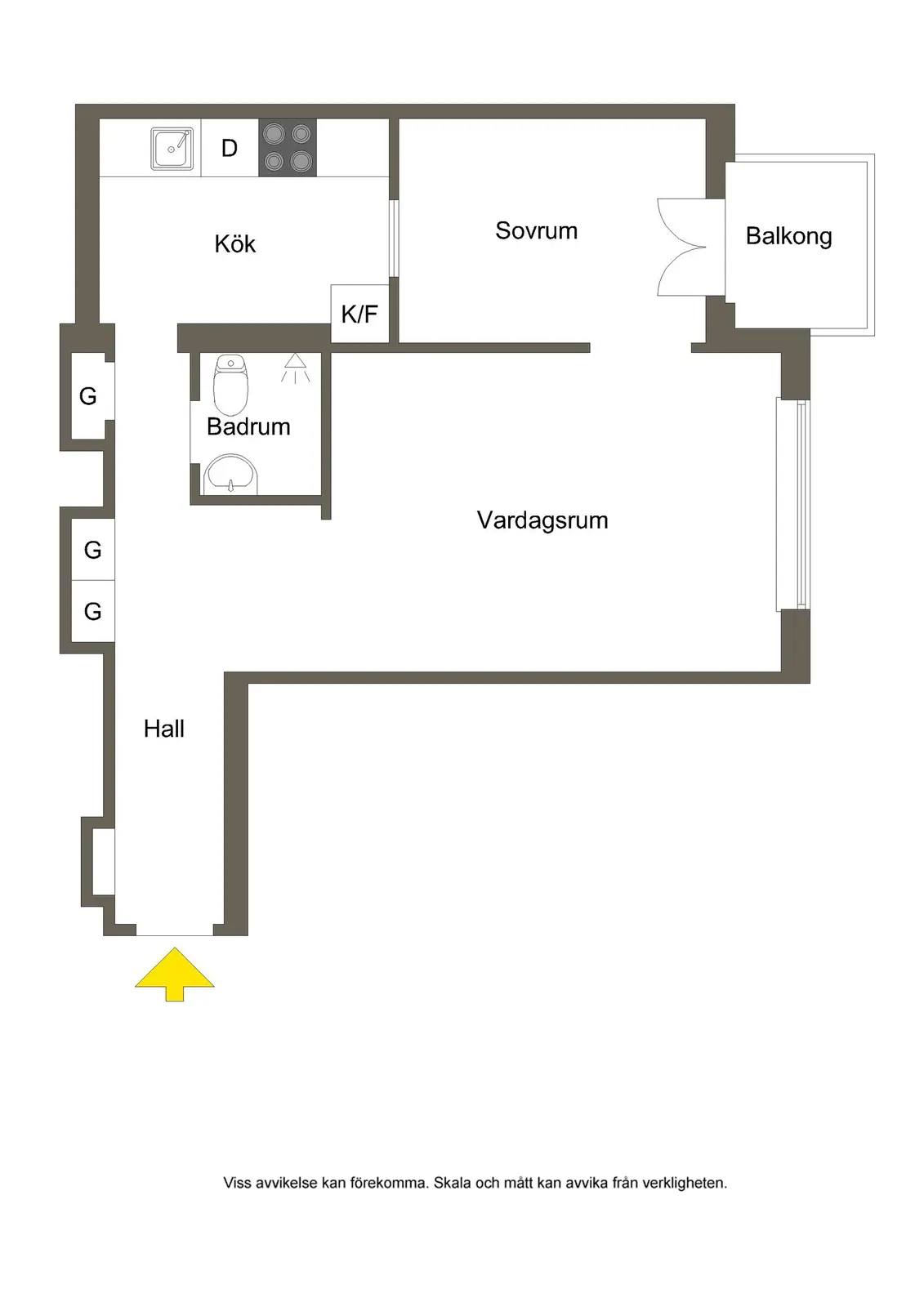 Floor plan for Ernst Ahlgrens Väg 5