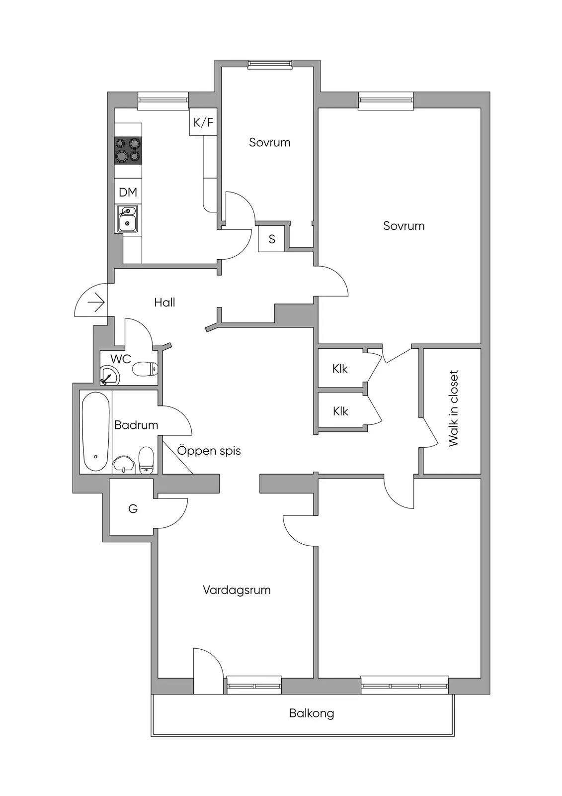 Floor plan for Sveavägen 60