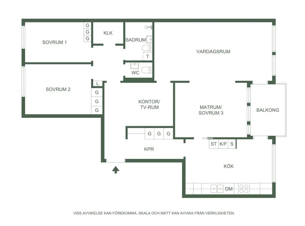 Floor plan for Fyrverkarbacken 36, 9tr