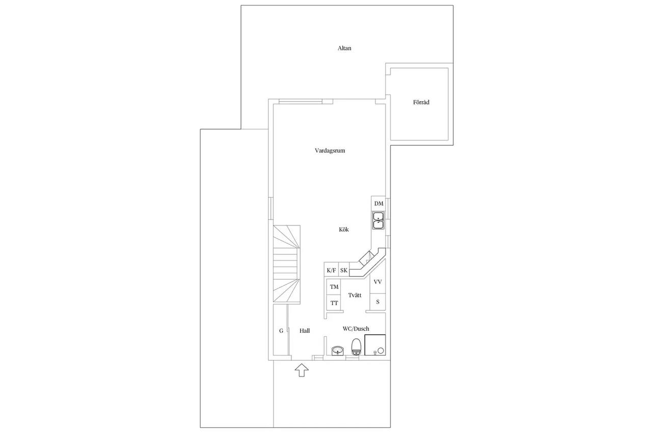 Floor plan for Skovelvägen 20