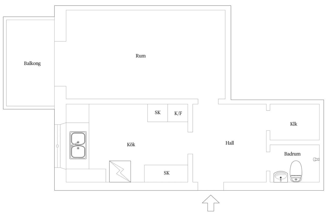 Floor plan for Sankt Eriksgatan 5