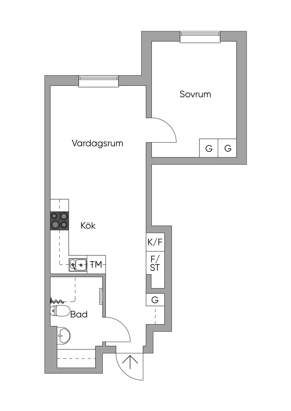 Floor plan for Vintrosagatan 3