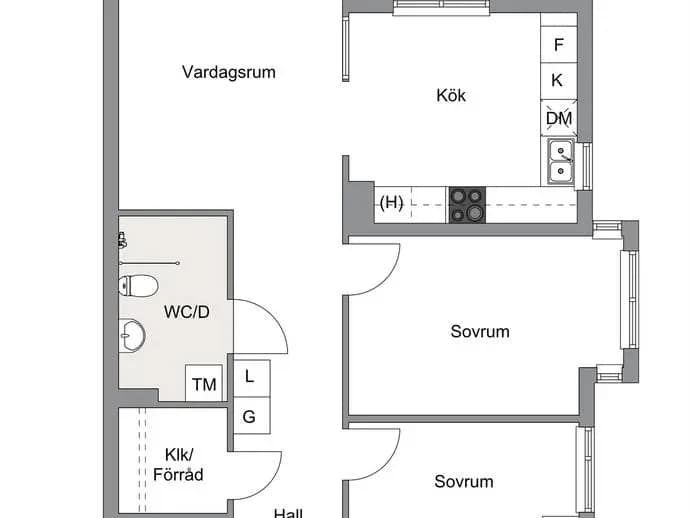 Floor plan for Dansbanevägen 9