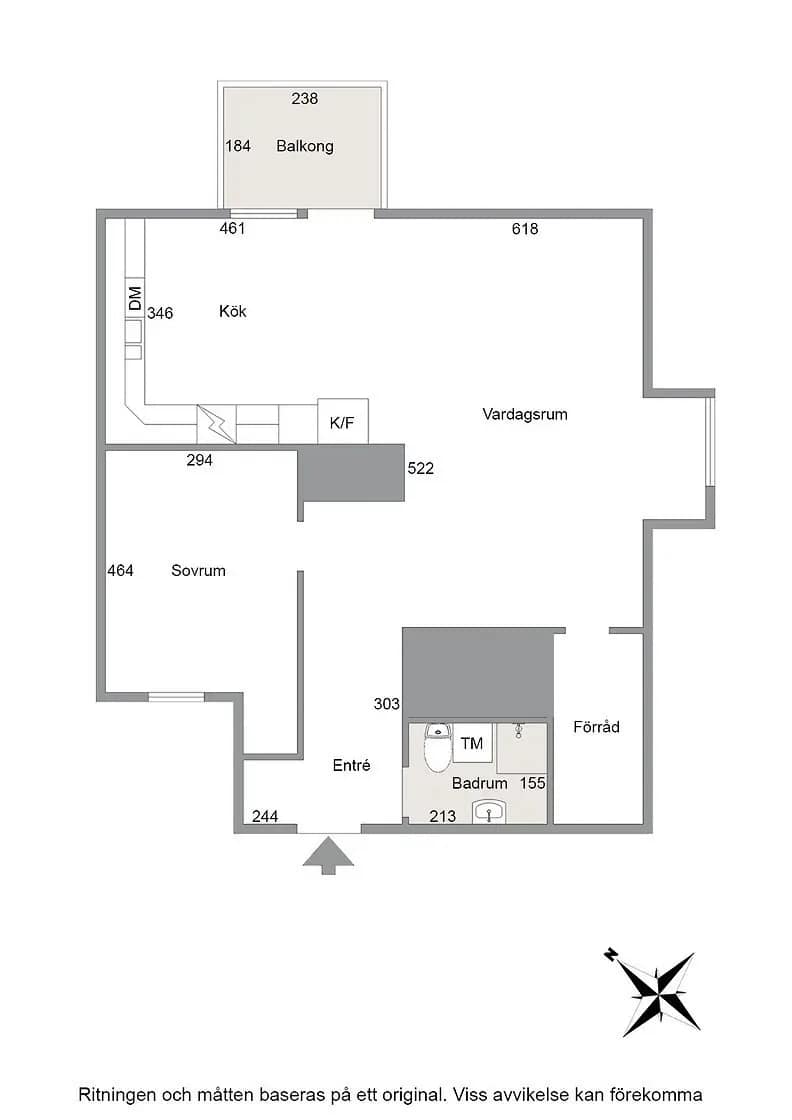 Floor plan for Hisingsgatan 2B