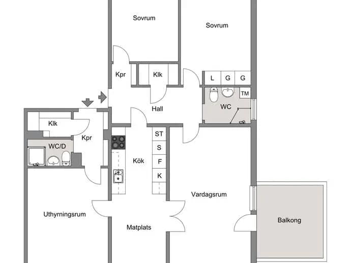 Planritning för Radarvägen 23