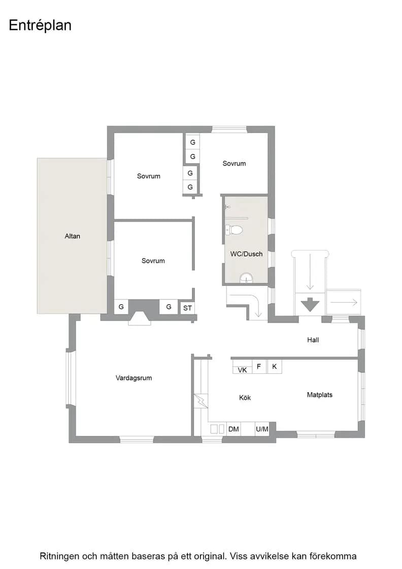 Floor plan for Släntvägen 3