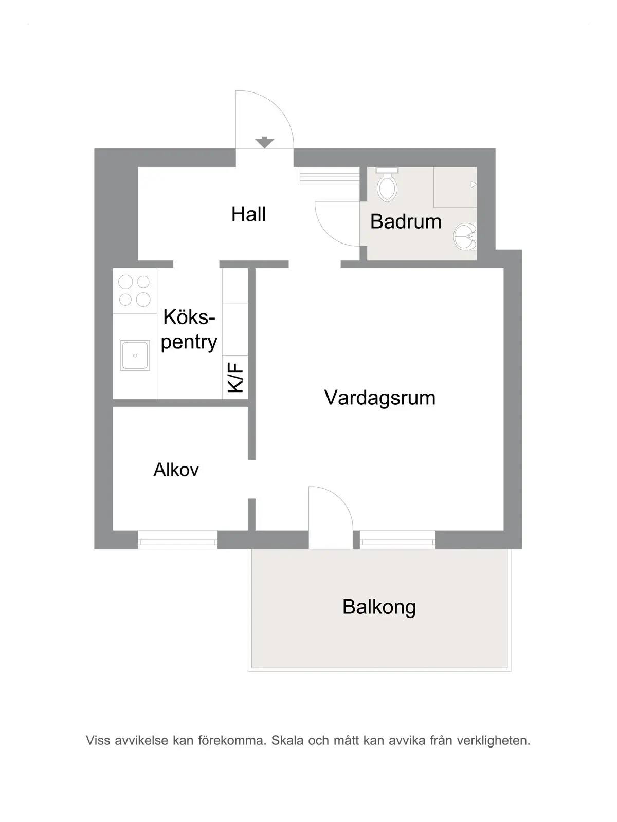 Floor plan for Hedvägen 27