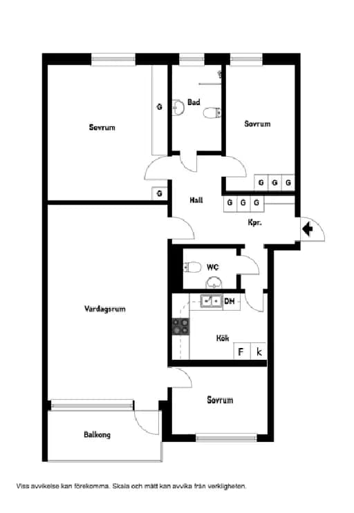 Floor plan for Legendvägen 9