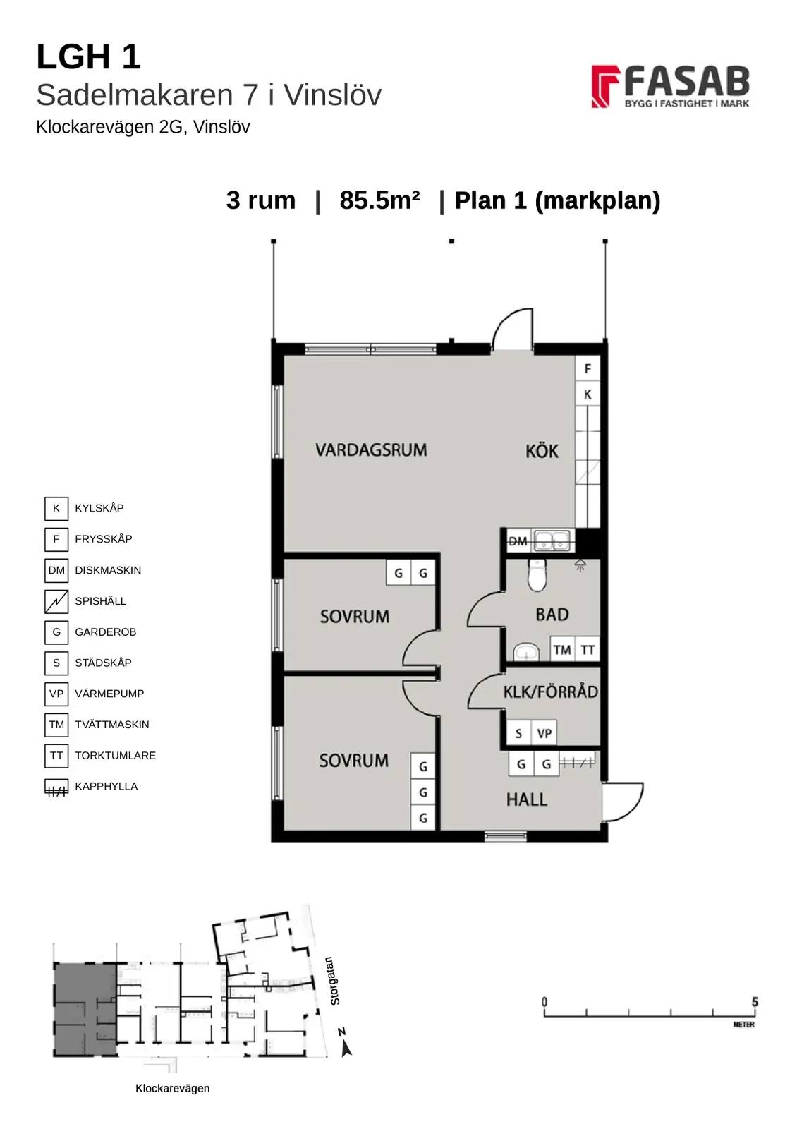 Floor plan for Storgatan 10