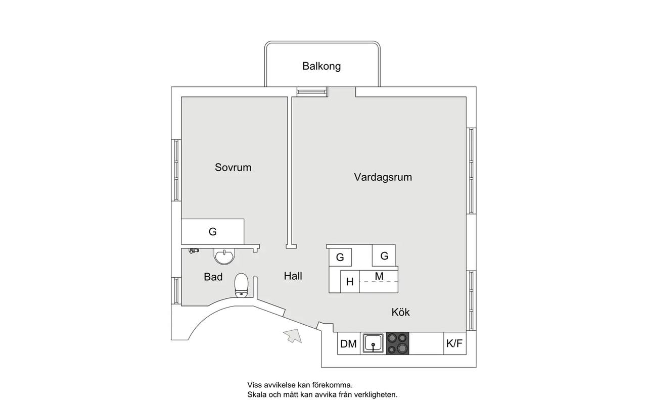 Floor plan for Lindstigen 1