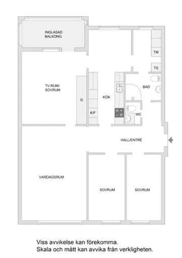 Floor plan for Svinningegränd 14, 1 Tr