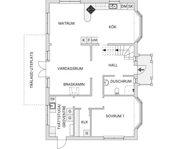 Floor plan for Österhemsgatan 12