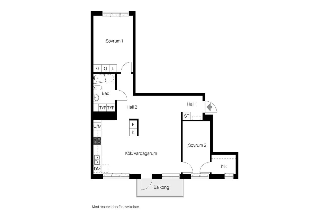 Floor plan for Skogängsvägen 36