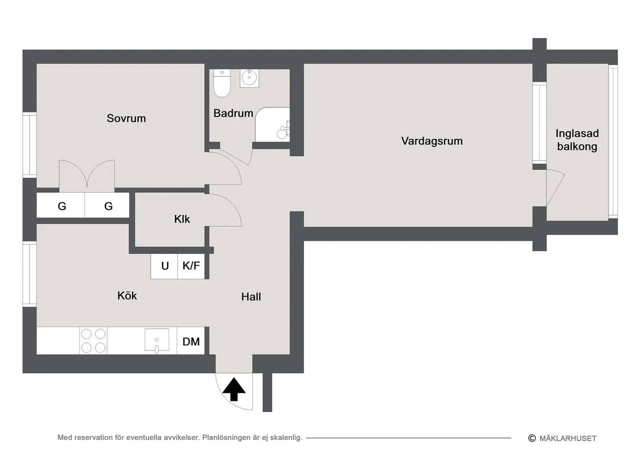 Planritning för Malmögatan 7B
