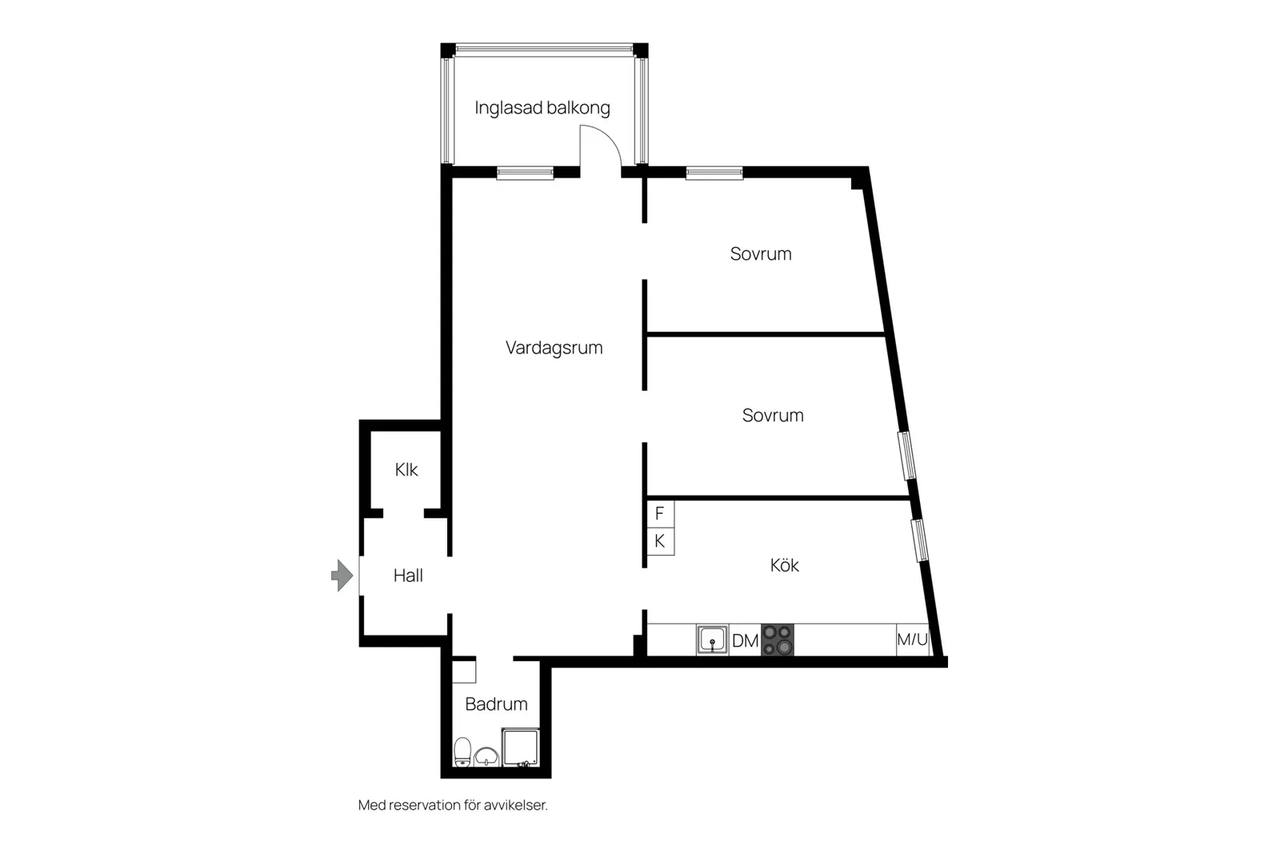 Planritning för Näsbydalsvägen 16