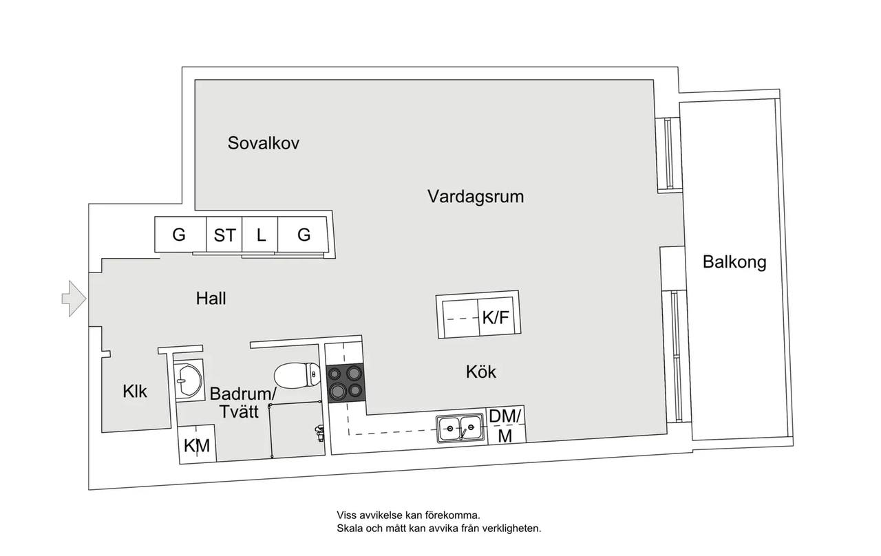 Floor plan for Hammarby allé 11, pl 3