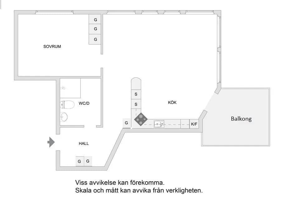 Floor plan for Aprikosgatan 17a
