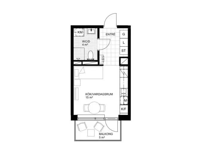 Floor plan for Norra Parkpromenaden 39 lgh 1302