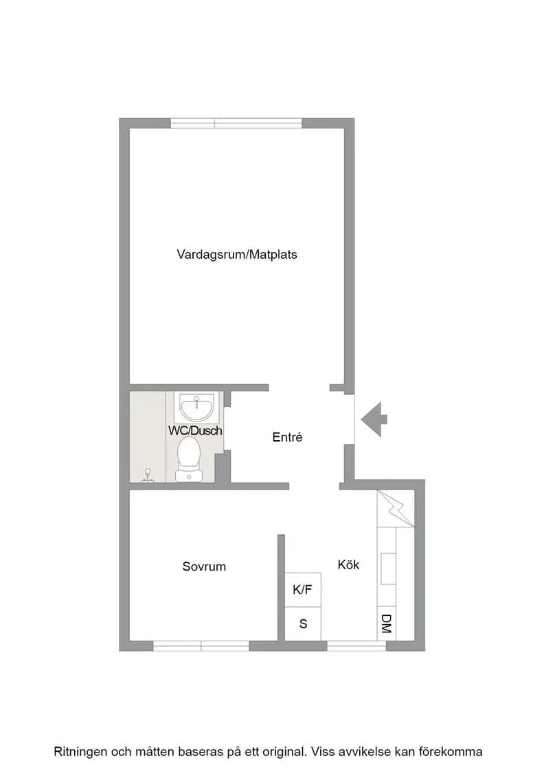 Floor plan for Storgatan 17B, 2:a vån