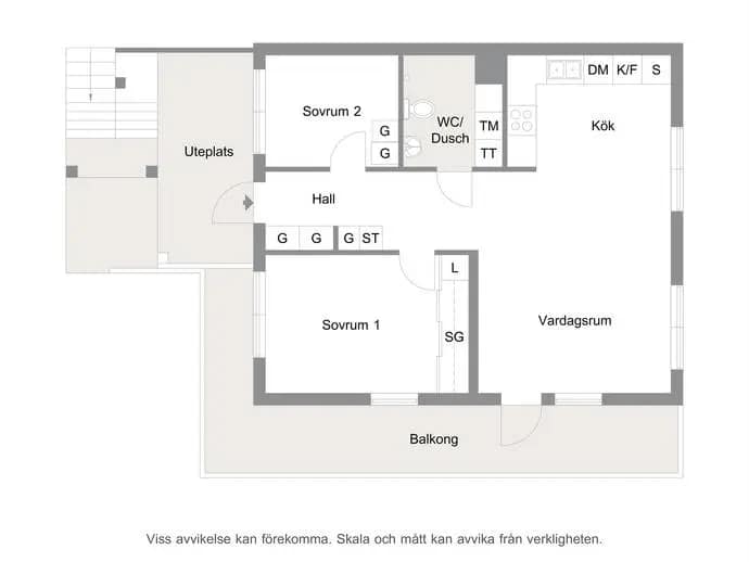 Floor plan for Räfsgatan 10