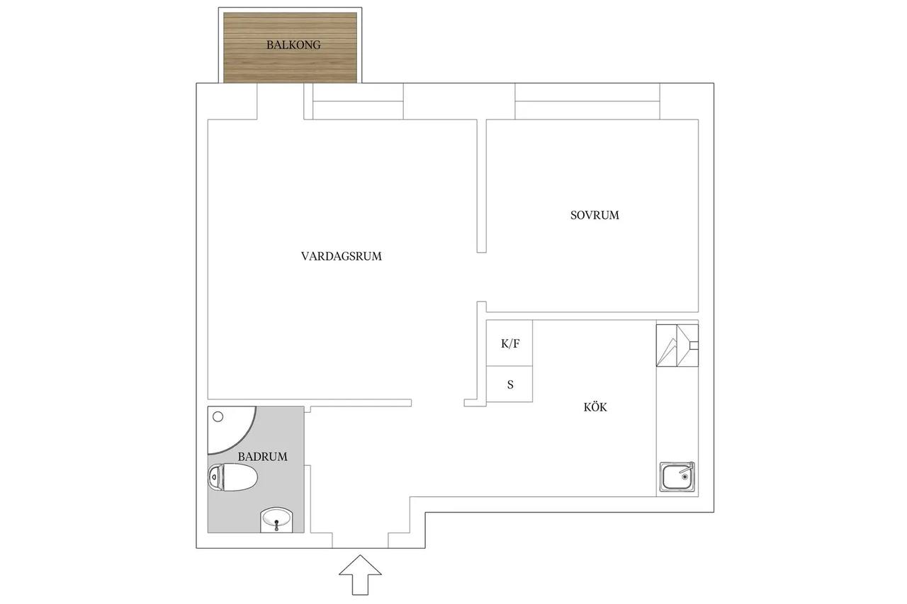 Planritning för Södra Esplanaden 18A