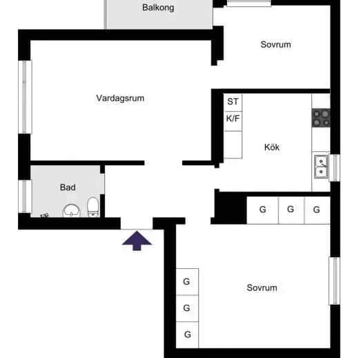 Floor plan for Finn Malmgrens väg 69