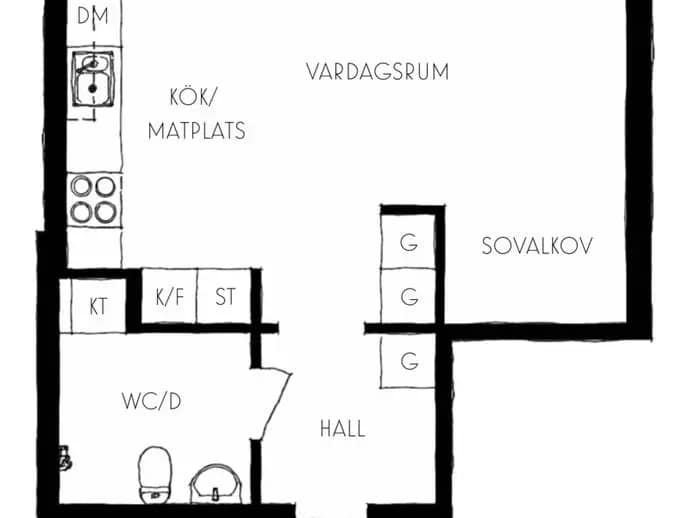 Floor plan for Vemdalsgatan 4