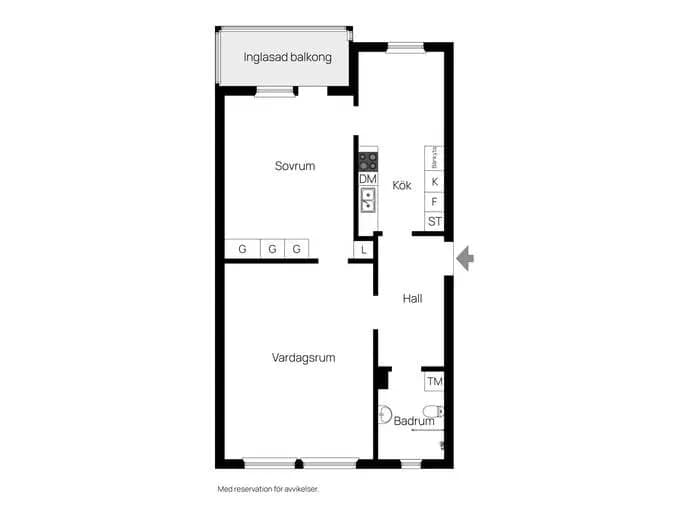 Floor plan for Sotingeplan 38, 1tr