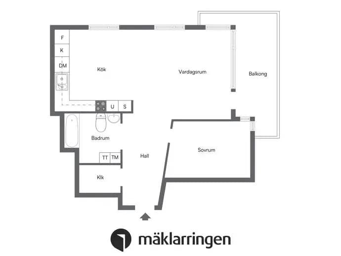 Planritning för Nickelgränd 1, 3 tr