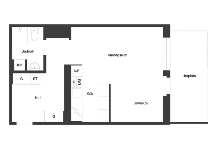 Floor plan for Virkesvägen 5F