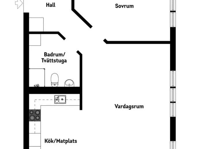 Floor plan for Elsa Borgs gata 33
