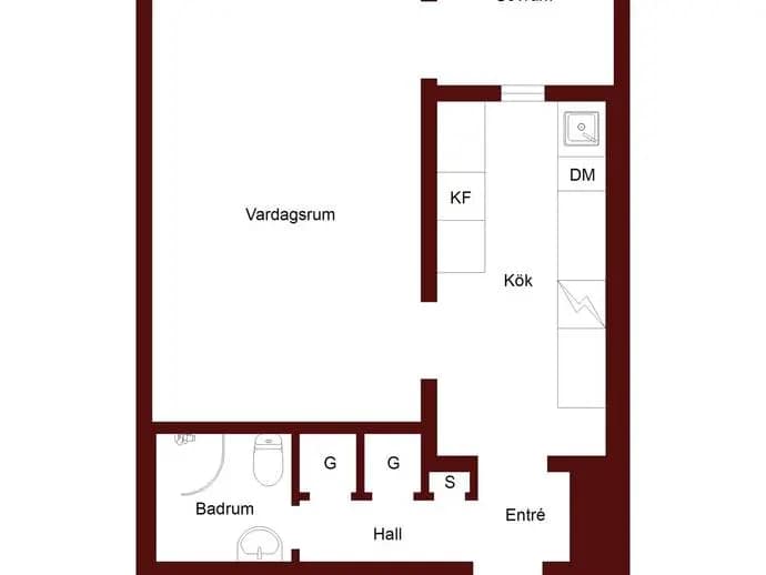 Floor plan for Grevgatan 53