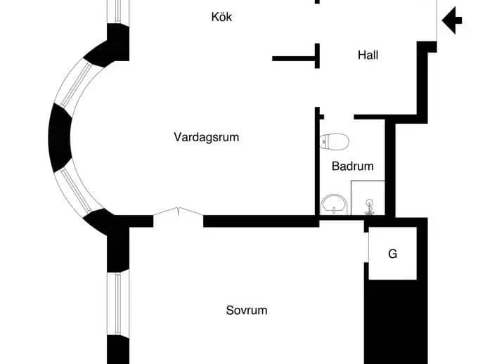 Planritning för Blekingegatan 61