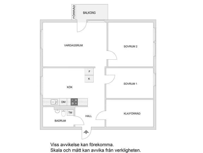 Floor plan for Helsingörsgatan 28, 2 tr